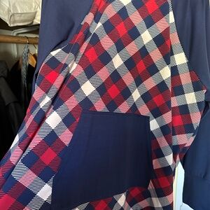 Amber Lularoe lightweight hoodie hooded sweatshirt plaid tartan cute plus size